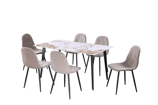Celeste Marble Dining Table Set