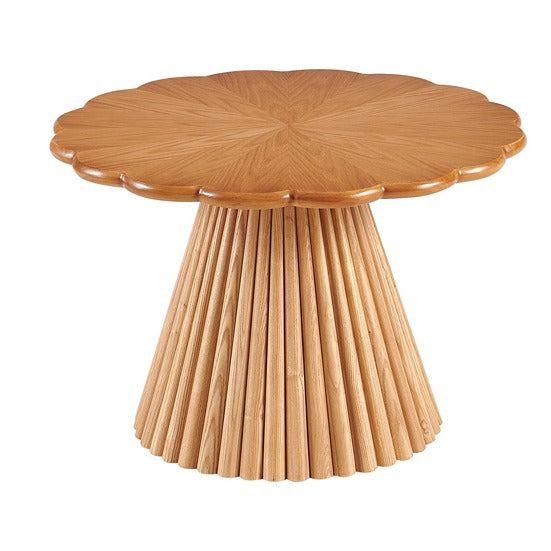 Florence Pedestal Table Light Brown