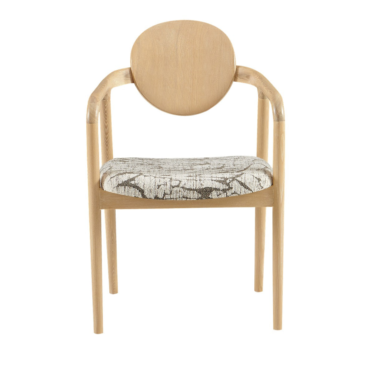 Hendrix Style Plate Back Dining Chair Light Oak