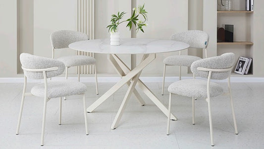 Luna Round Marble Dining Table