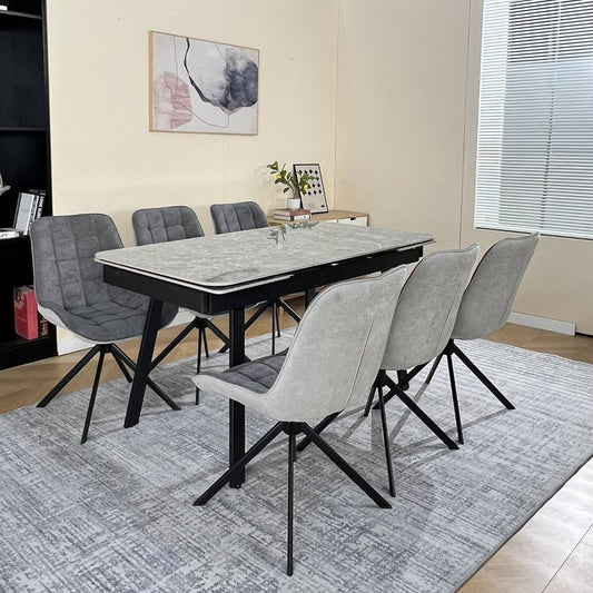 Marlow Table + Larkin Chair Grey 10