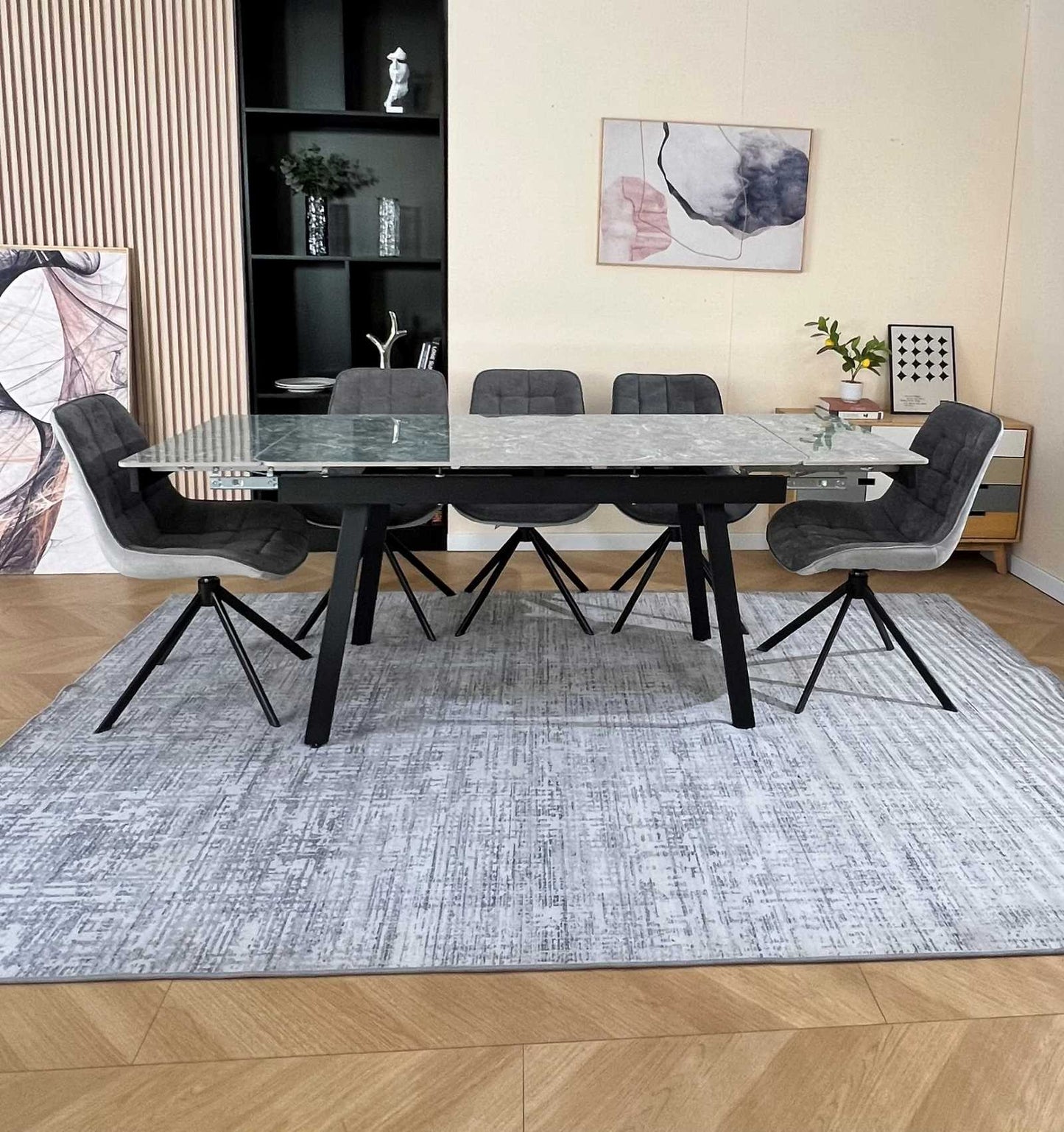 Marlow Table + Larkin Chair Grey (4)