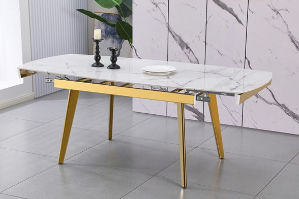 Radiance Extendable Marble Dining Table (3)