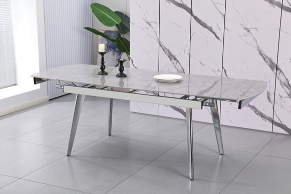 Radiance Extendable Marble Dining Table