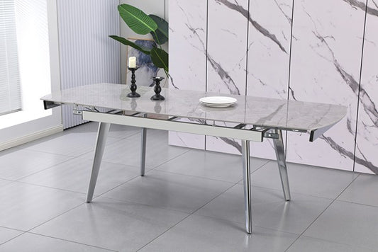 Radiance Extendable Marble Dining Table