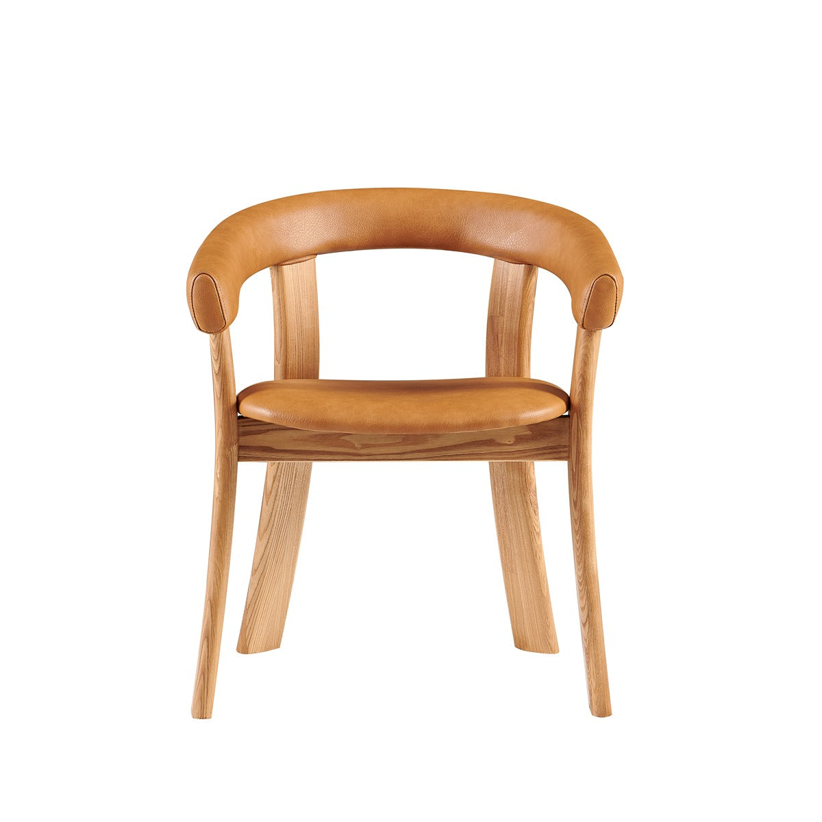 Renoir Leather Dining Chair Earth brown