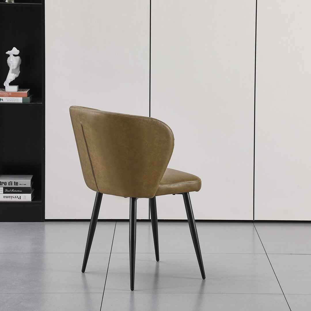 Royston Chair PU Leather Green (2)