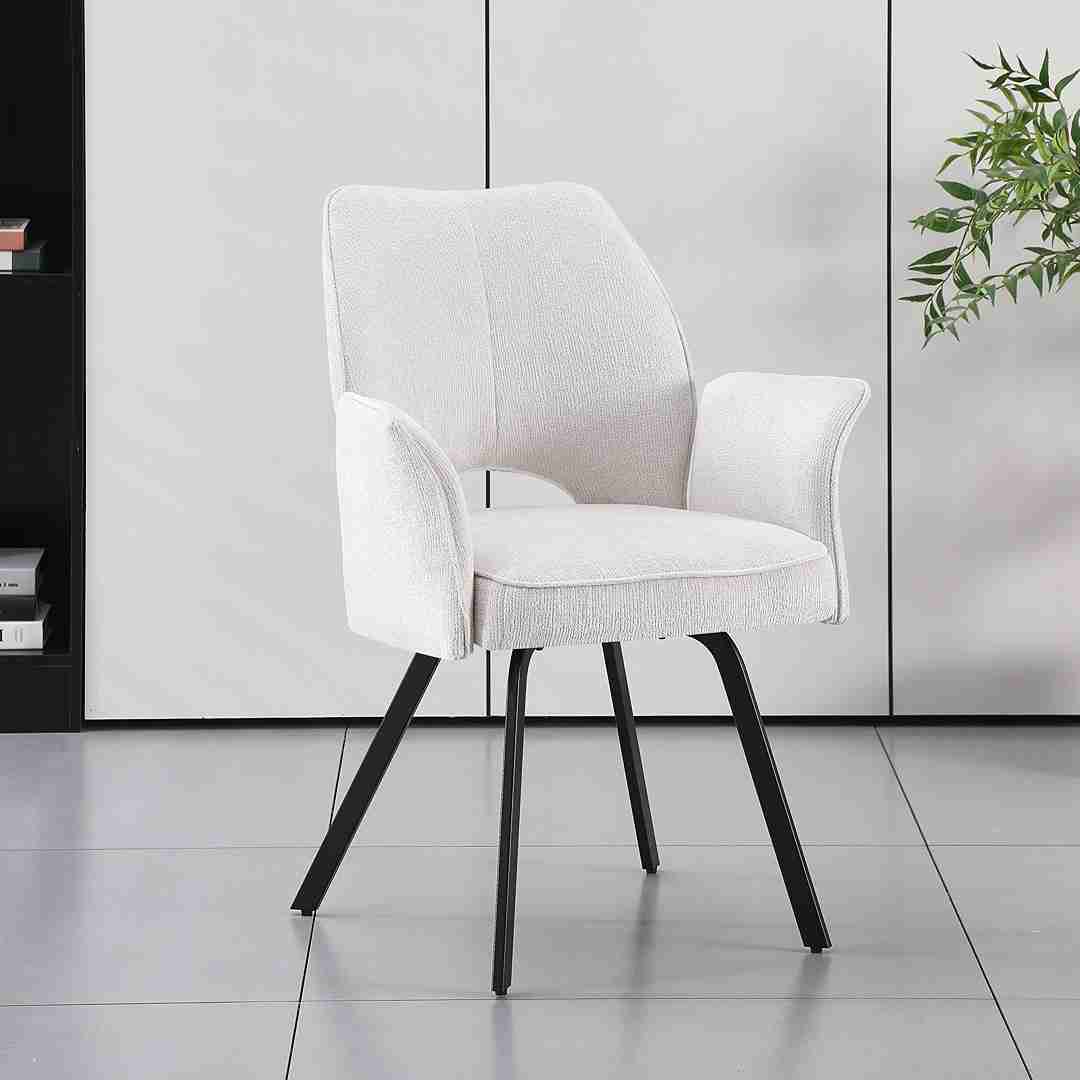 Tulip Chair with Armrest White (3)