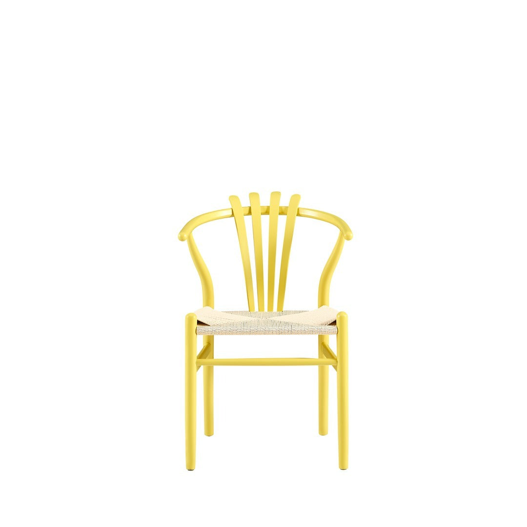 Wishbone Four Stem Chair Yellow