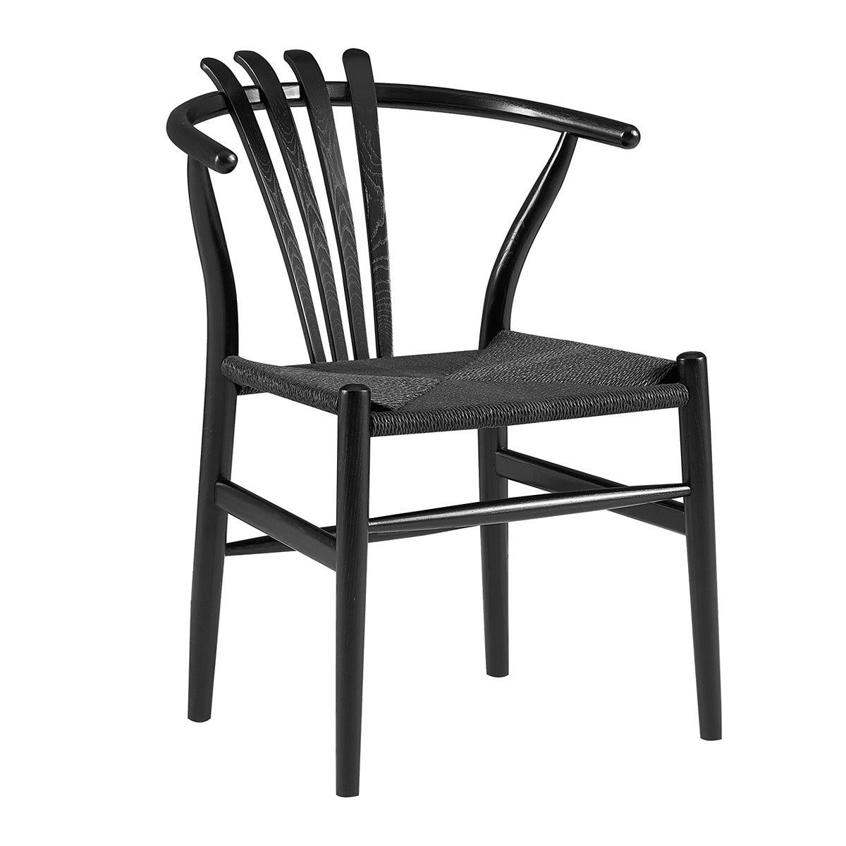 Wishbone Four Stem Chair Black
