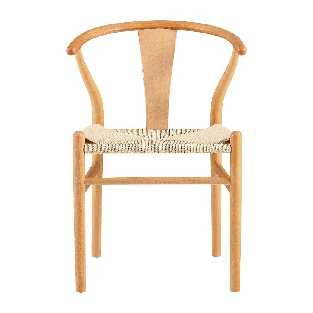 Wishbone Chair with Backpiece Light Brown